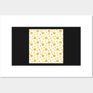 Golden polka dot Posters and Art